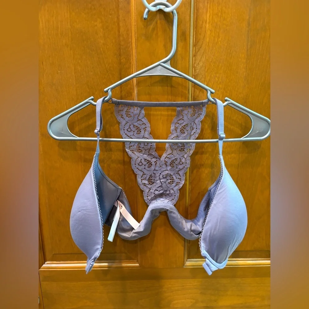 Victorias Secret Womens Body By Victoria Lightly Lined Front Close Racerback 34D
